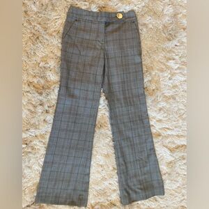 Tory Burch Gray Plaid Pants, Size 2